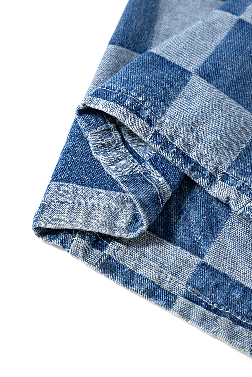 Dark Blue Plus Size Stitching Washed Flare Jeans