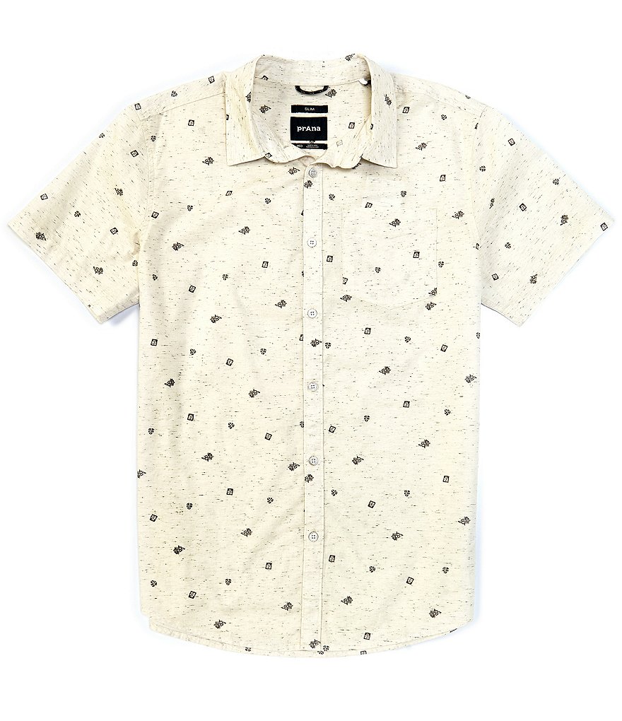 prAna Slim-Fit Salerno Recycled Materials Short-Sleeve Woven Shirt