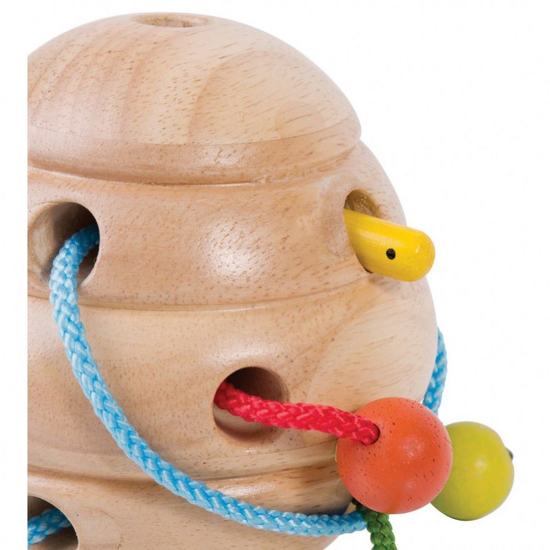 Guidecraft Beehive Lacing Activity with Three Bees on Multi-Colored Strings