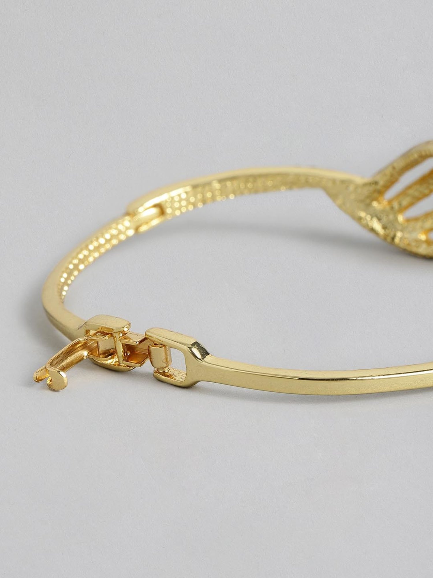 Estele Gold & Rhodium-Plated Bow Wave Bracelet with Austrian Crystals for Women