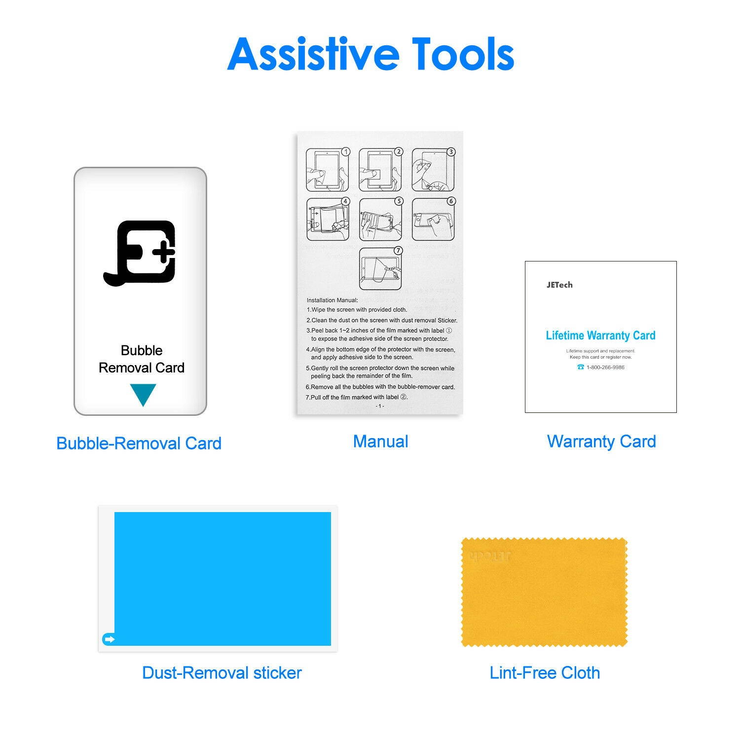 JETech Screen Protector for Apple iPad 2 3 4 (Old Versions) PET HD Film 2-Pack