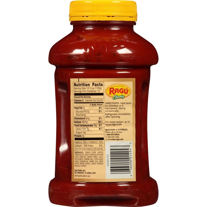 Ragu Chunky Tomato, Garlic & Onion Pasta Sauce - 45oz