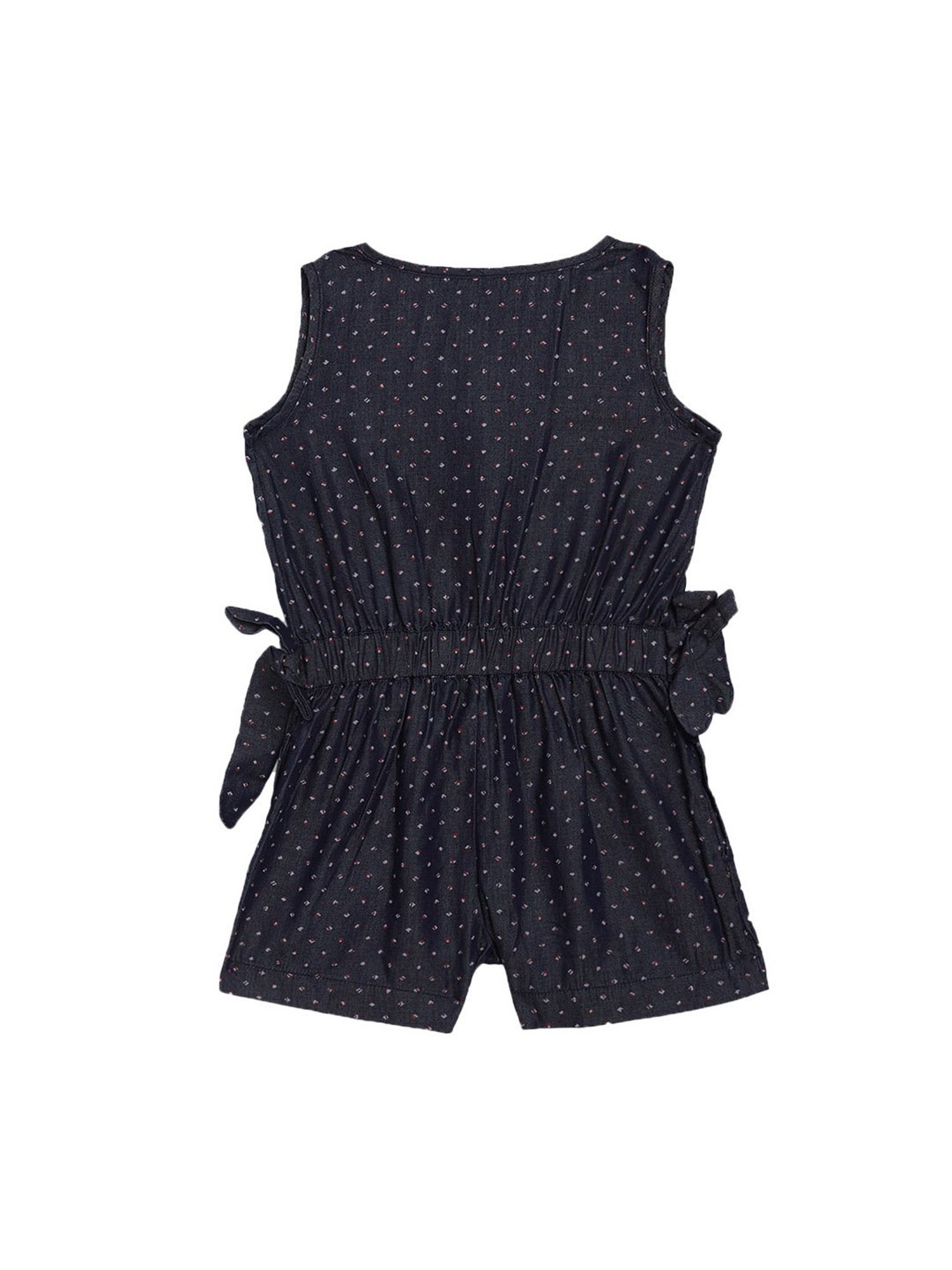 Blue Giraffe Kids Indigo Cotton Printed Jumpsuit