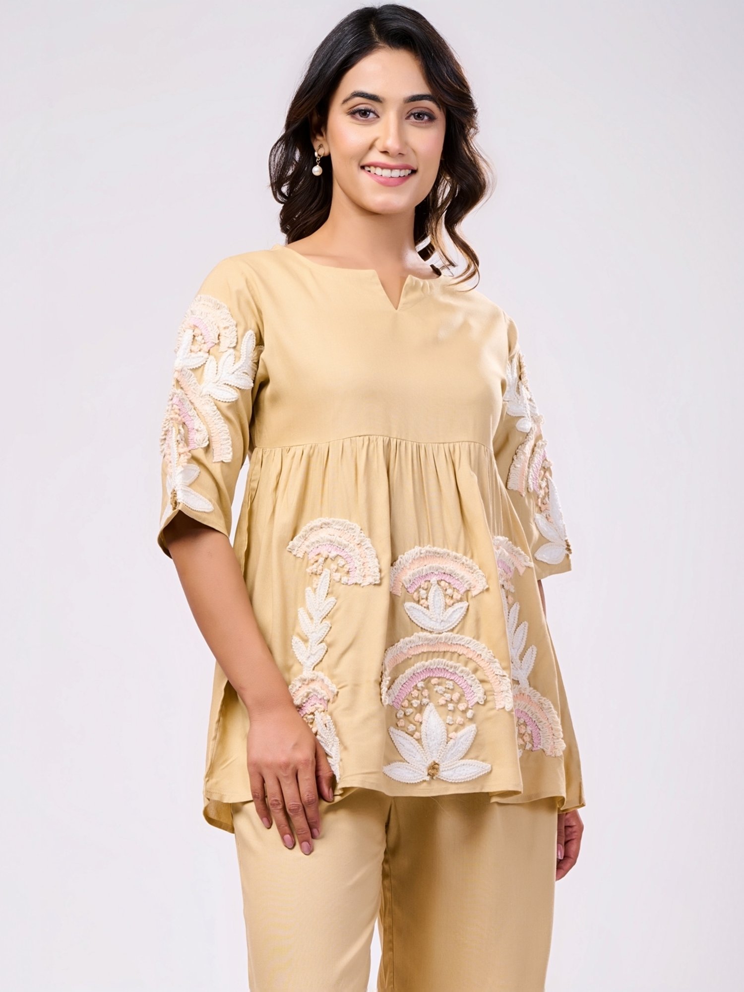 Melon by PlusS Blue Printed Shirt Pant Set