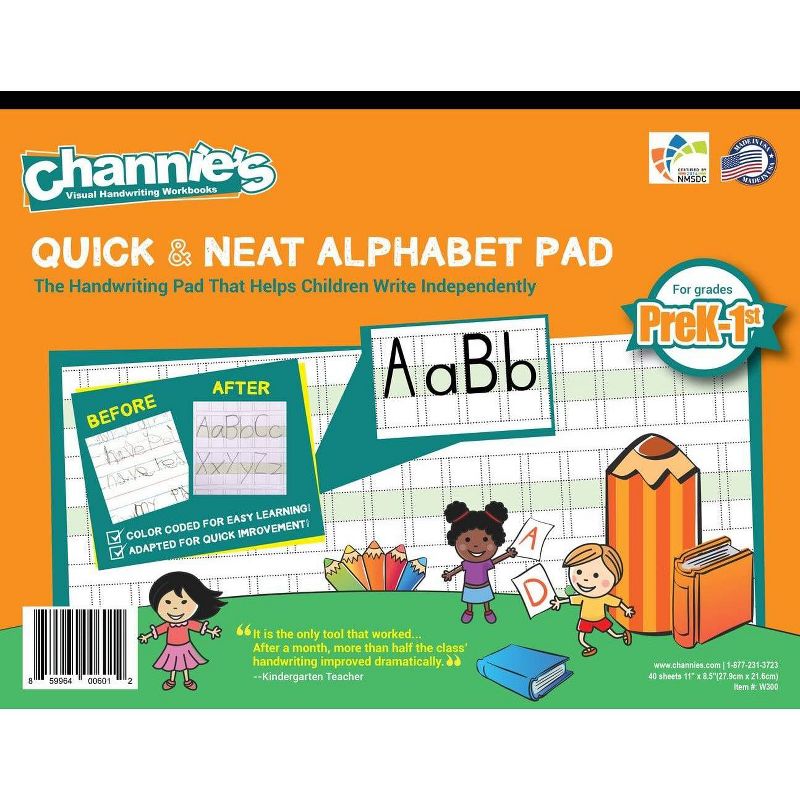 Channie's 5pk Handwriting & Math Workbooks - PreK-1st Grade