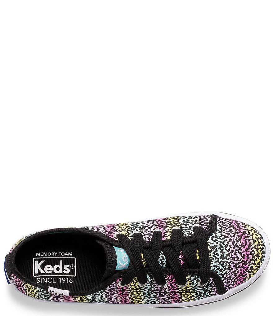 Keds Girls' Kickstart Notebook Print Rainbow Lace-Up Sneakers (Youth)