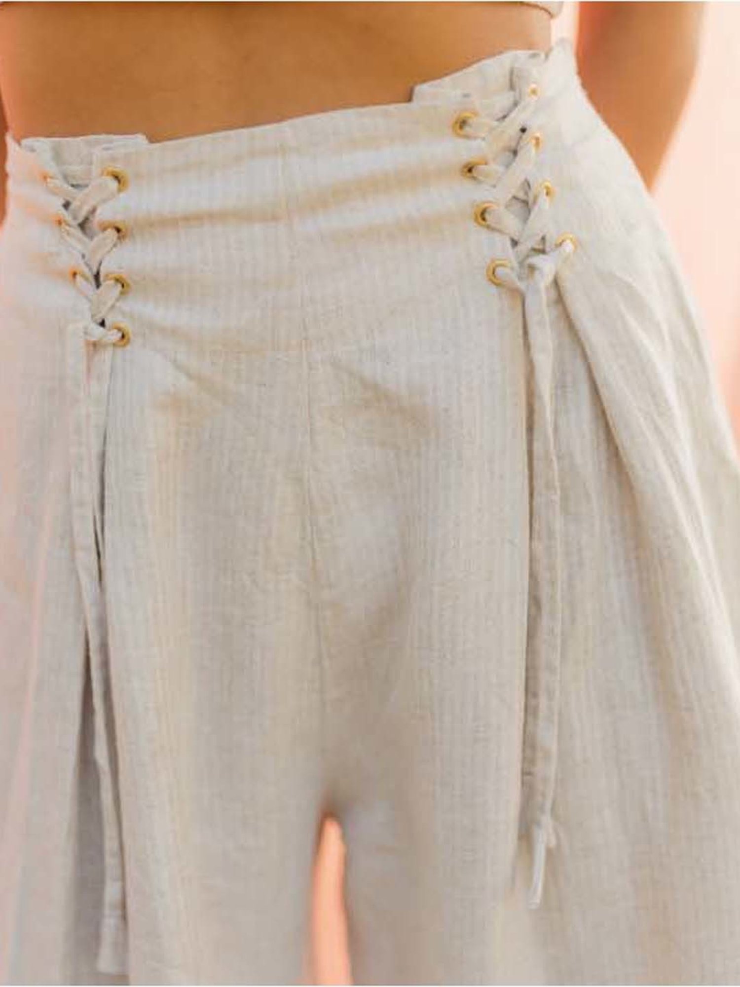 Anousshka Natural Pleated Pants