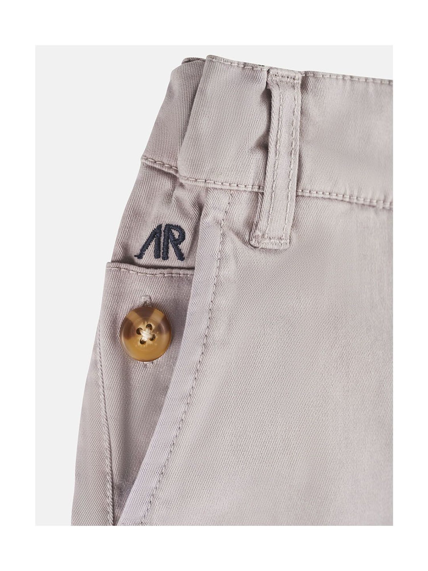 Angel & Rocket Kids Light Grey Solid Chino Shorts