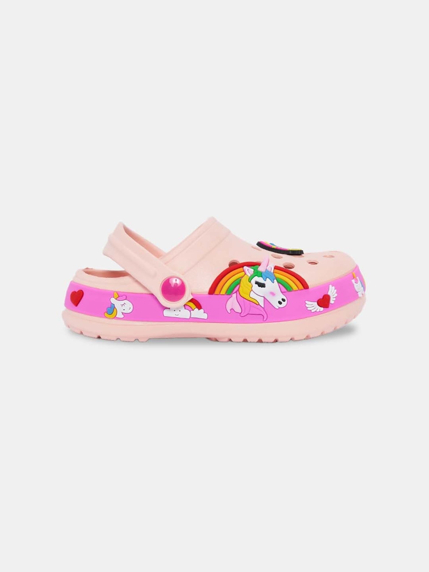 Passion Petals Kids Pink Sling Back Clogs