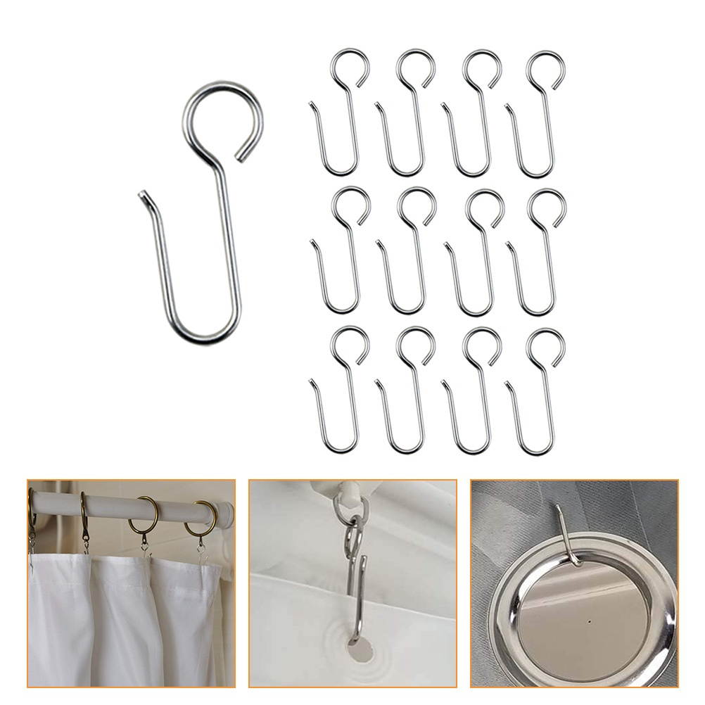 120Pcs Simple Creative Convenient Durable Curtain Hooks Household Curtain Rings for Home