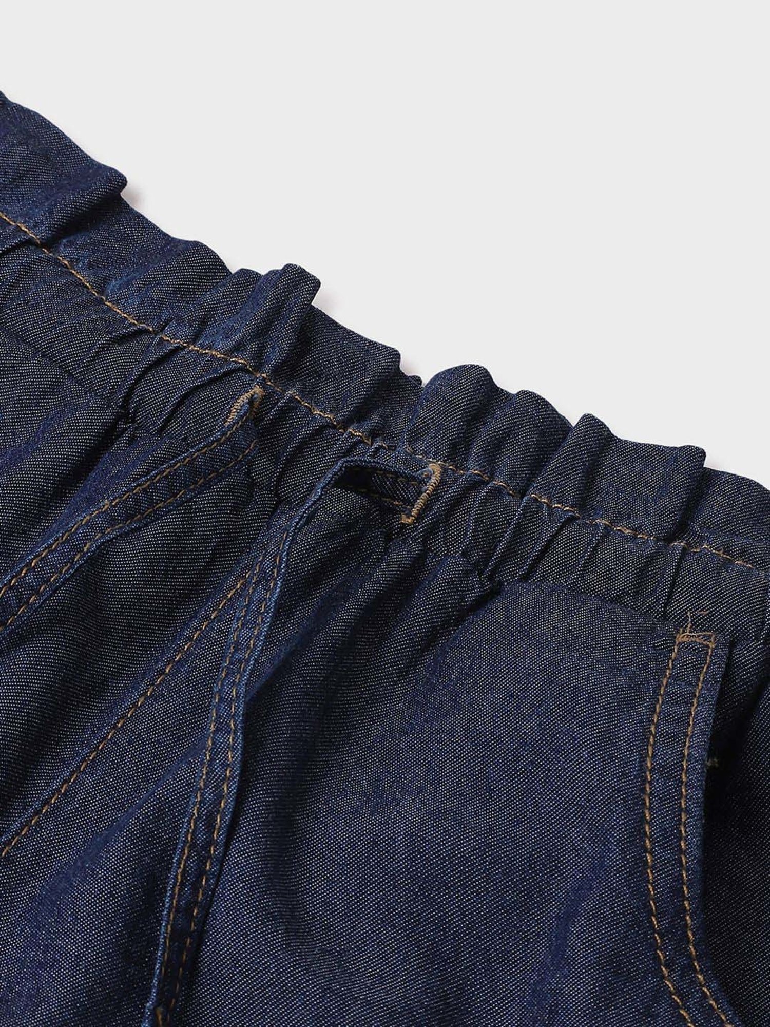 United Colors of Benetton Girls Blue Solid Shorts