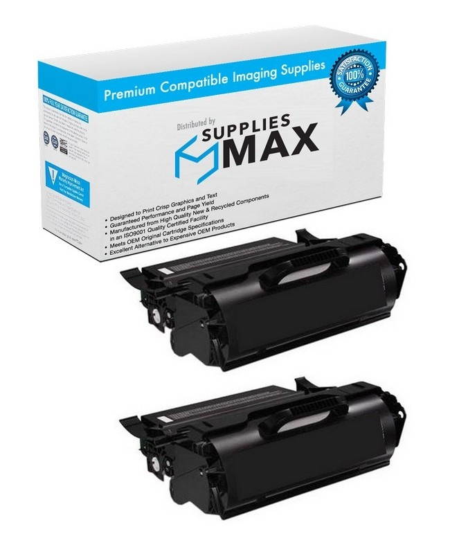 SuppliesMAX Compatible Replacement for IBM InfoPrint 1572 High Yield Toner Cartridge (2/PK-32000 Page Yield) (75P6962_2PK)