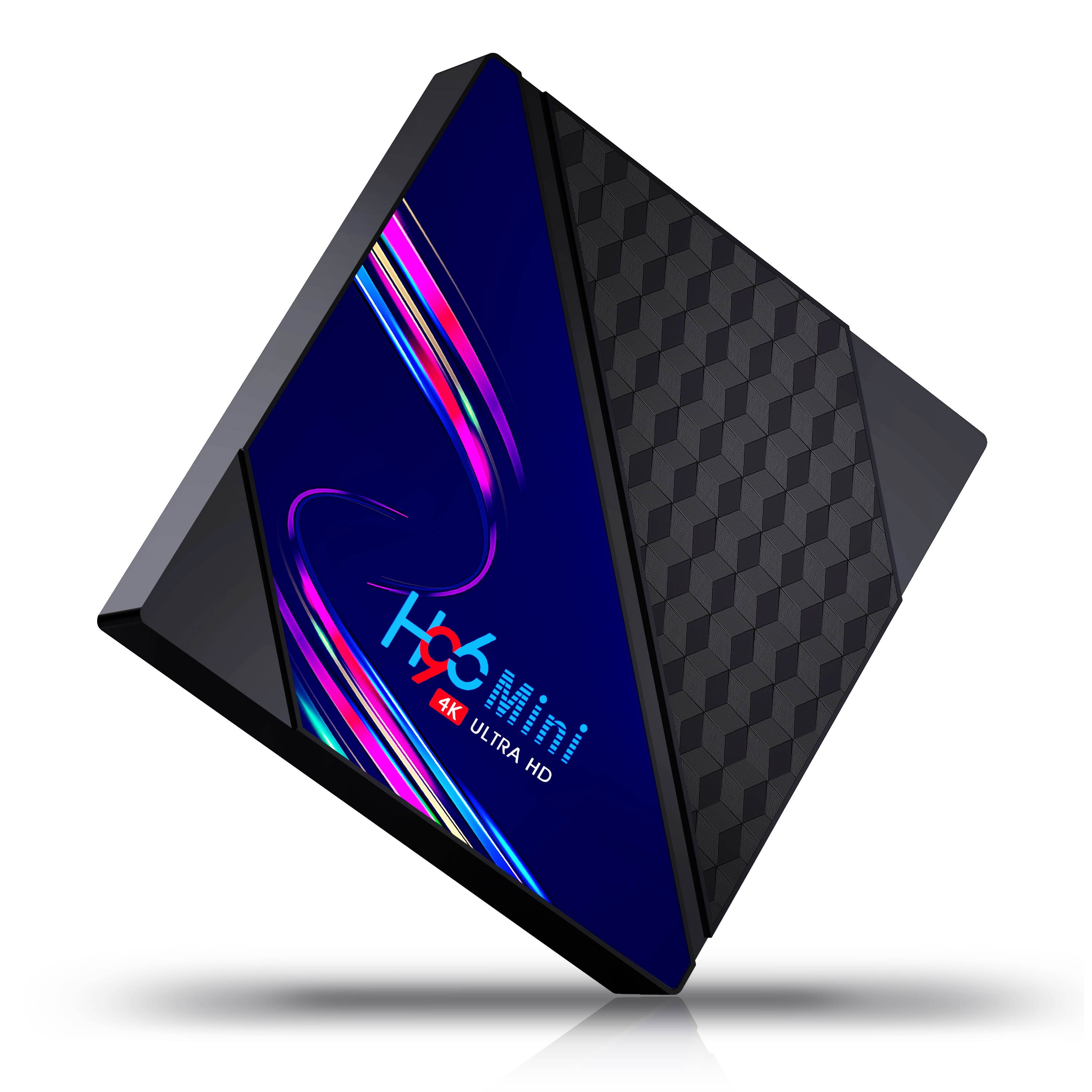 H96 V8 RK3228A DDR3 2GB RAM eMMC 16GB ROM Android 10.0 4K HD TV Box Support TikTok TV Control 2.4G Wifi Widewine Level1 HEVC H.265 VP9 Video Decoding-EU Plug