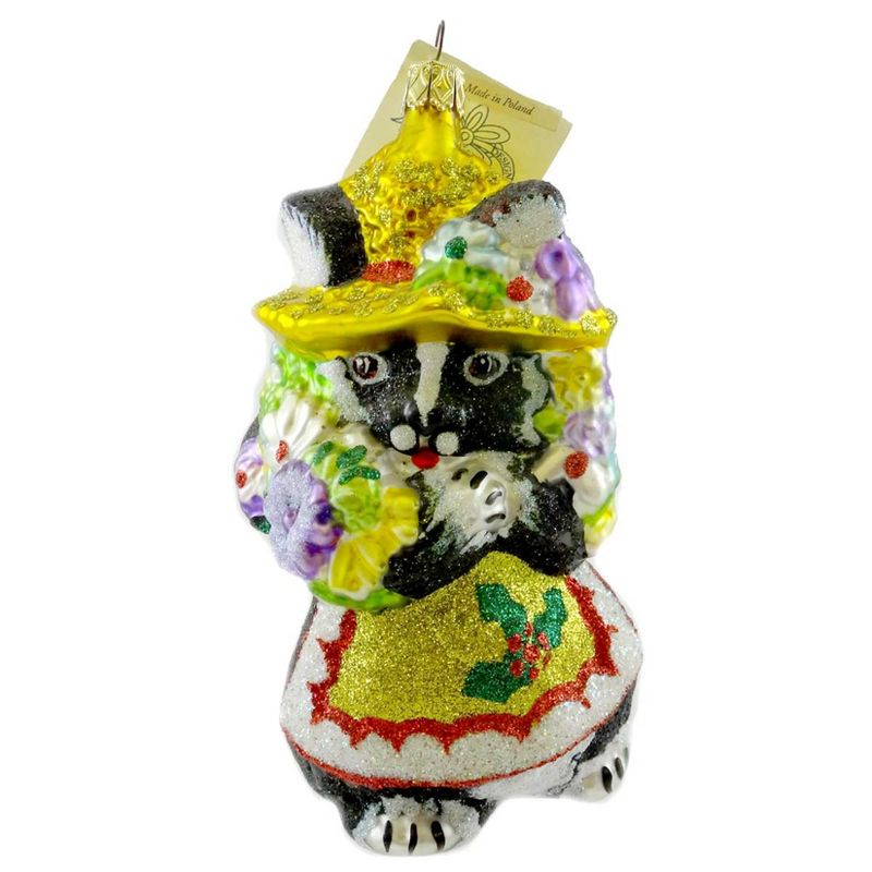 Larry Fraga Mixed Fragrances Christmas Ornament Skunk Flower  -  Tree Ornaments