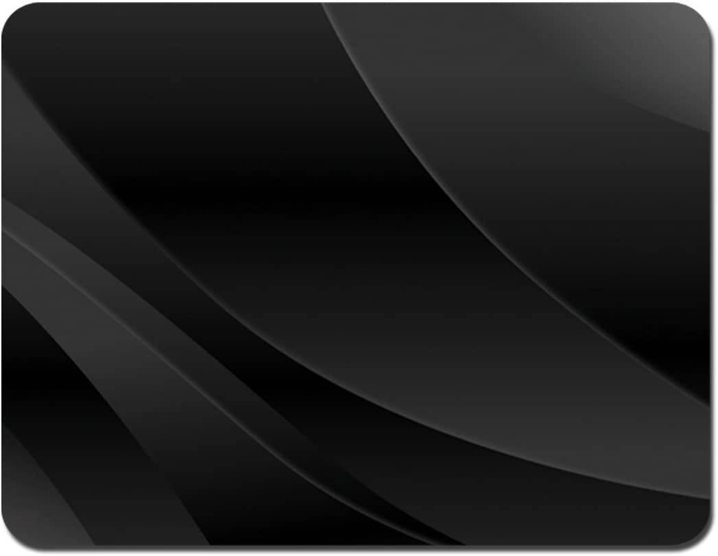 Meffort Inc Standard 9.5 x 7.9 Inch Mouse Pad - Black Gray Swirl