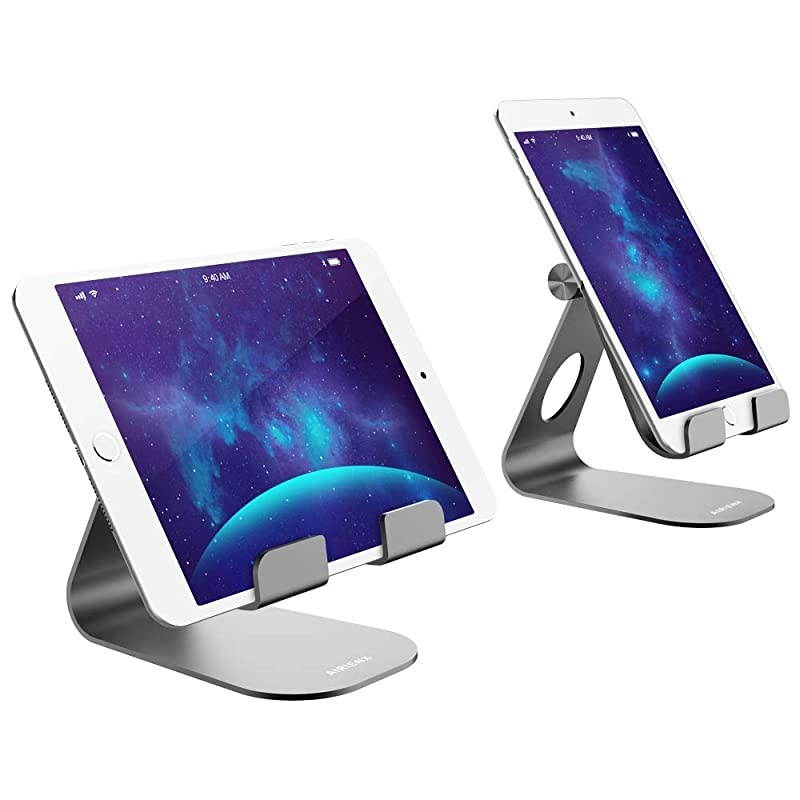 Adjustable Tablet Stand  Heavy Duty Desktop Stand Holder Dock Compatible with Tablets Such as iPad Pro 97 105129 Air Mini 4 3 2 Kindle Fire Tab EReader and More 413 Gun Metal