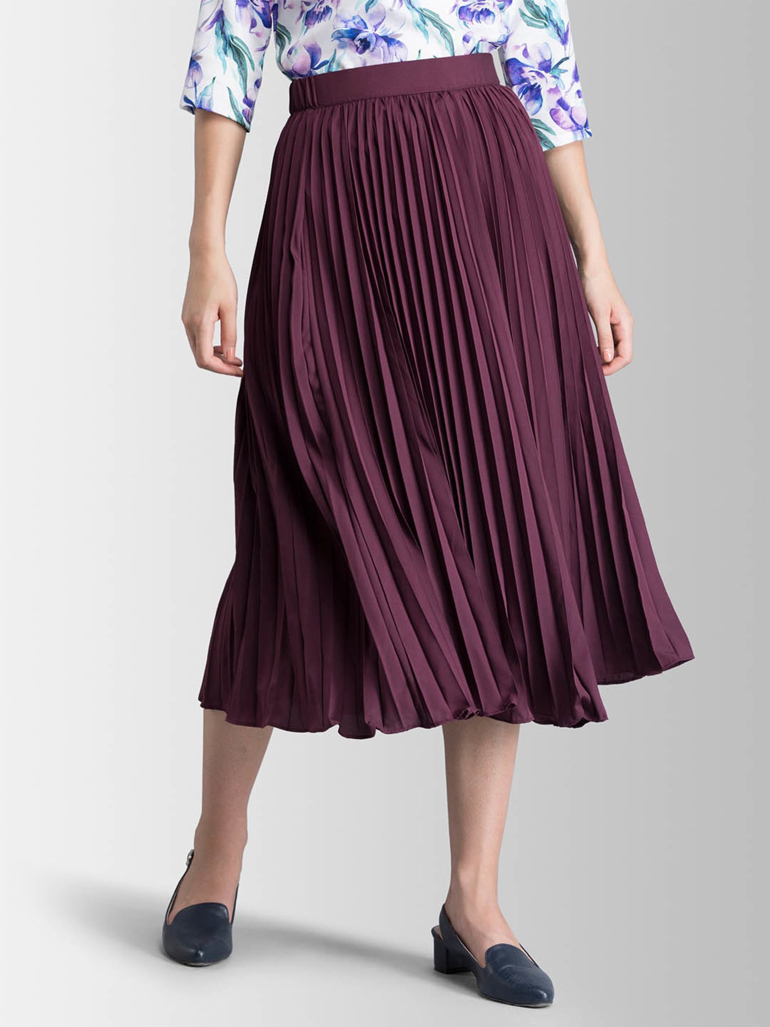 Belle Fille White Floral Print Skirt