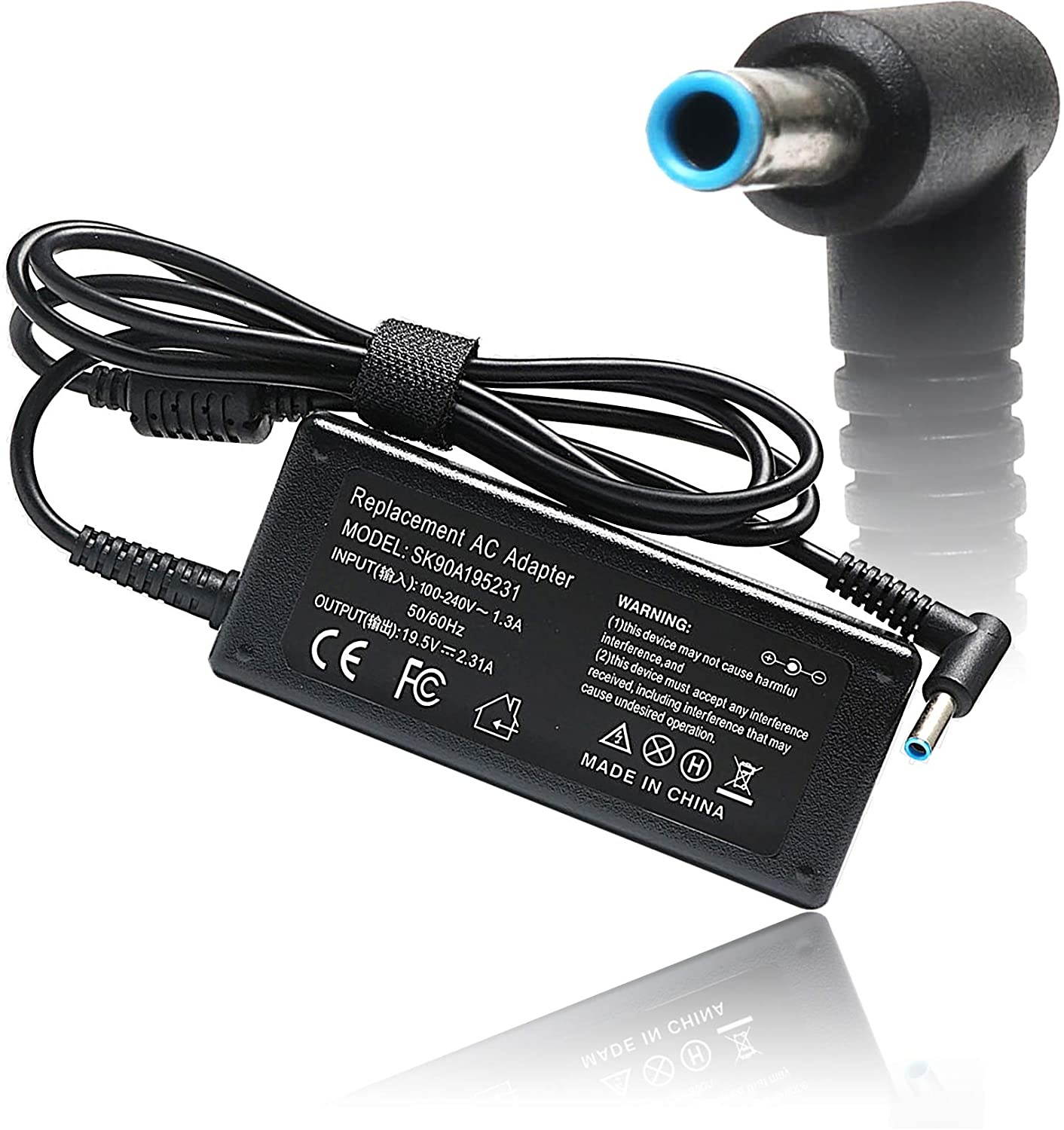 45W Laptop Charger for HP Envy X360 Charger 13-y013cl 13-y023cl 13-y034cl 13-y044cl 13-y073nr 15-j050us 15-u010dx 15-u011dx 15-u110dx 15-u111dx 15-u170ca 15m-cn0012dx AC Adapter Power Supply Cord