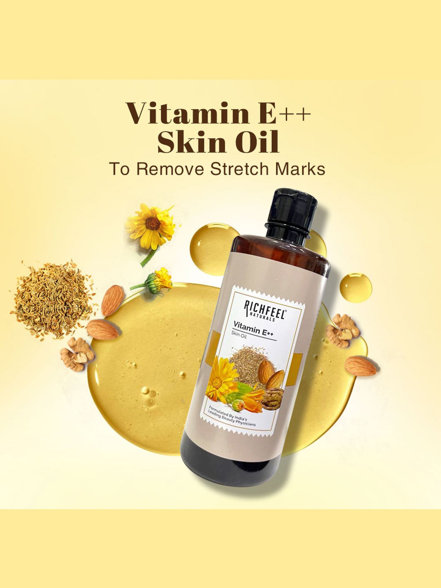 Richfeel Vitamin E ++ Skin Oil - 500 ml