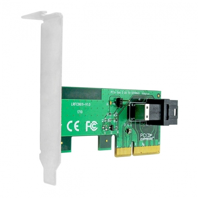 Jimier PCI-E 4X to U.2 U2 Kit SFF-8639 NVME PCIe SSD Adapter for Mainboard SSD 750 p3600 p3700 M.2 SFF-8643 SF-024