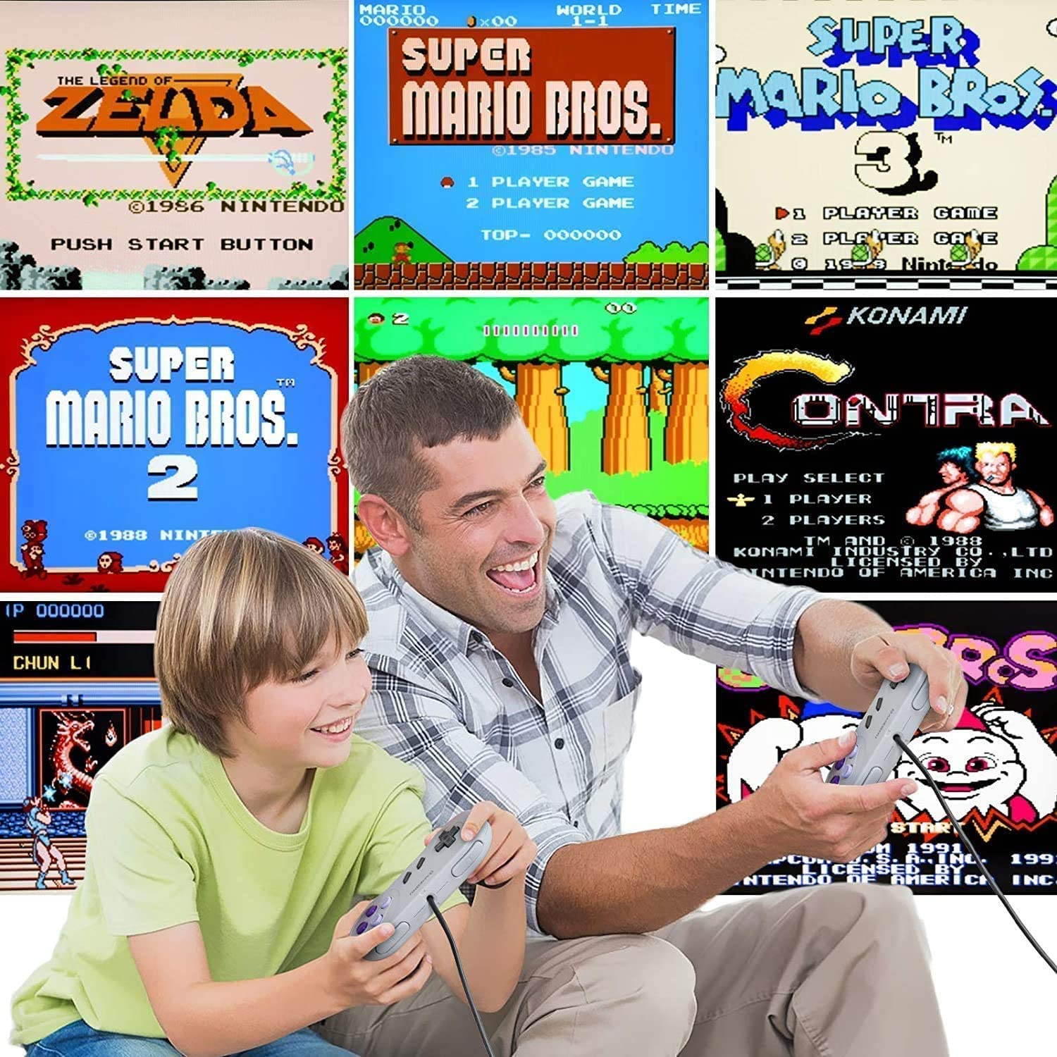 Retro Game Console, Handheld Video Game Console with 2 NES Controllers, Classic Gaming Console Built-in 821 NES Old School Games, HDMI HD Output, Ideal Gift for Backing to Childhood