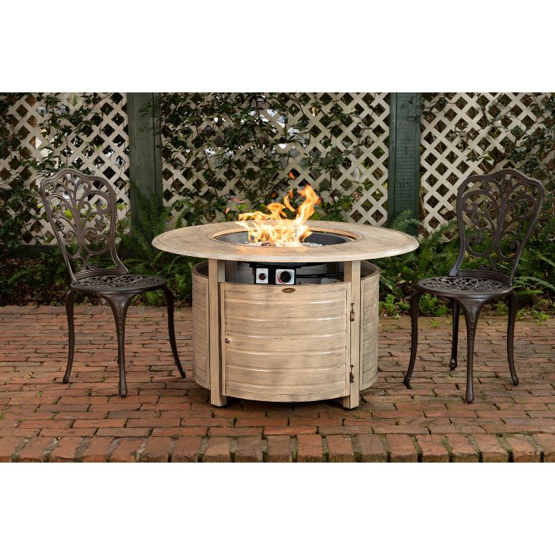 Thatcher Round LPG Fire Pit - Driftwood - Fire Sense