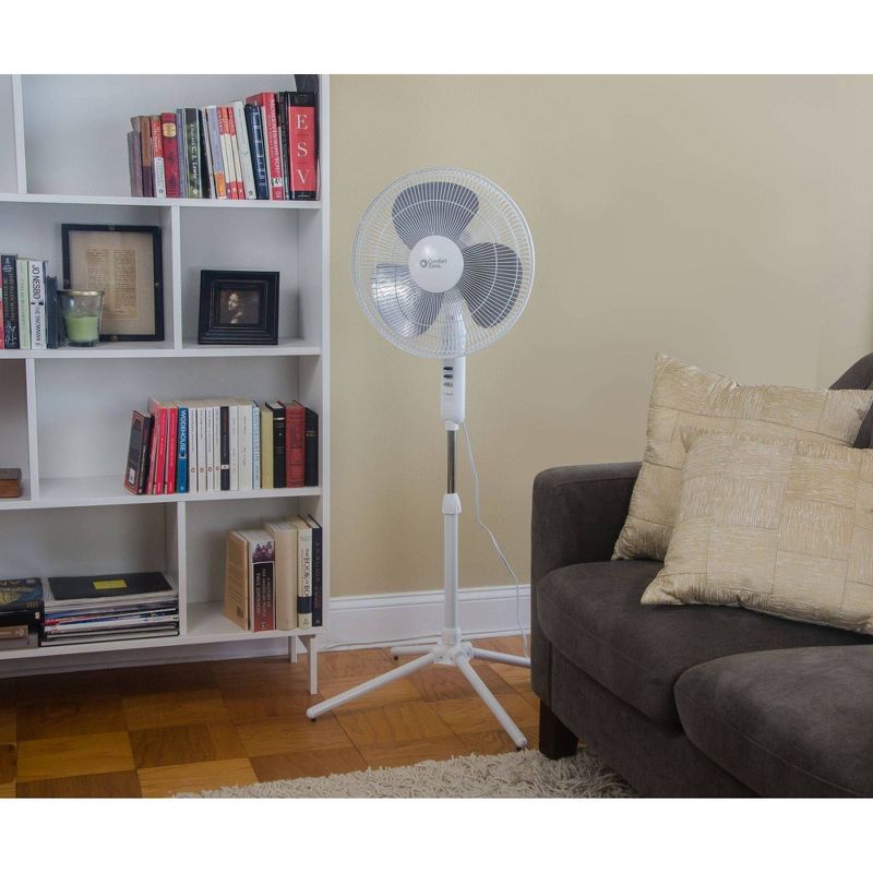 Comfort Zone 16" Pedestal Fan Oscillating Black