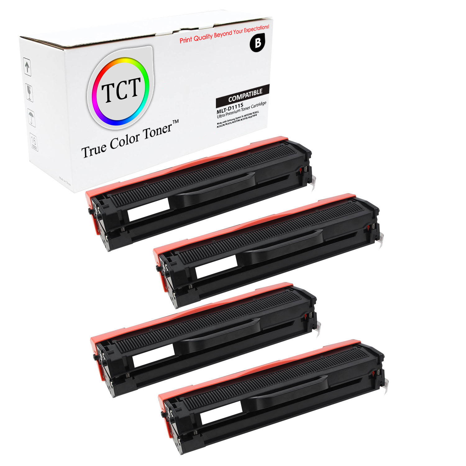 TCT Premium Compatible Toner Cartridge Replacement for Samsung MLT-D111S Black works with Samsung Xpress SL-M2020W M2022 M2022W Printers (1,000 Pages)