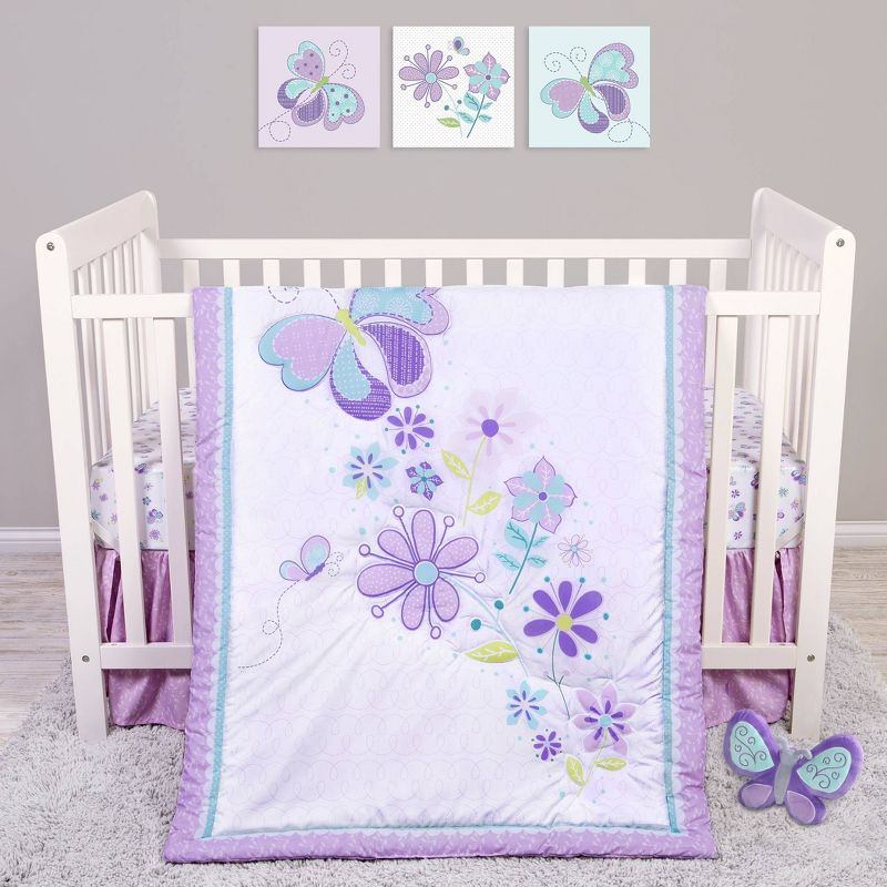 Sammy and Lou Butterfly Meadow Crib Bedding Set - 4pc
