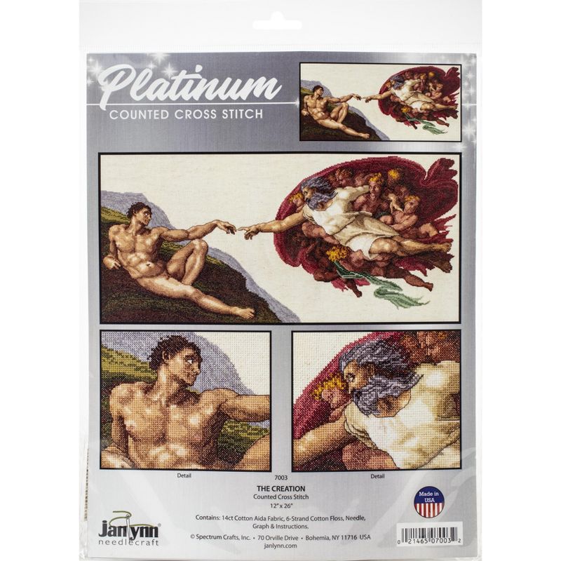 Janlynn Counted Cross Stitch Kit 12"X26"-The Creation (14 Count)