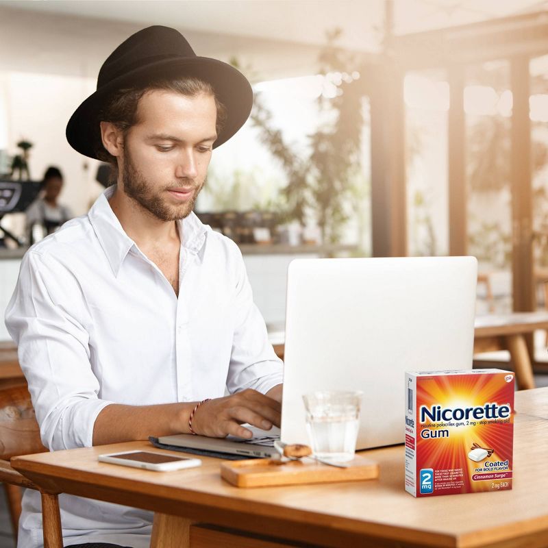 Nicorette 2mg Stop Smoking Aid Nicotine Gum - Cinnamon Surge - 160ct