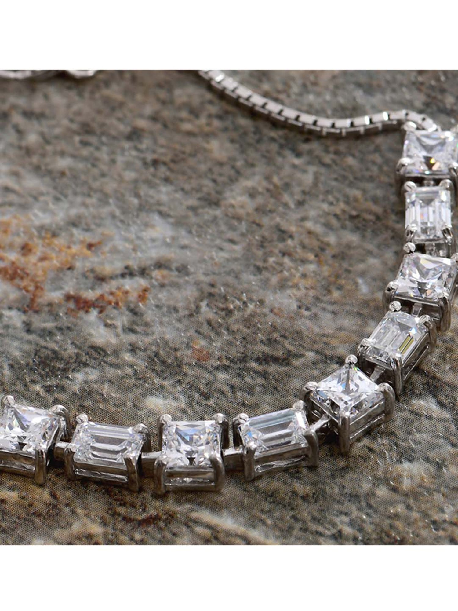 Clara Capri 92.5 Sterling Silver Swarovski Zirconia Bracelet