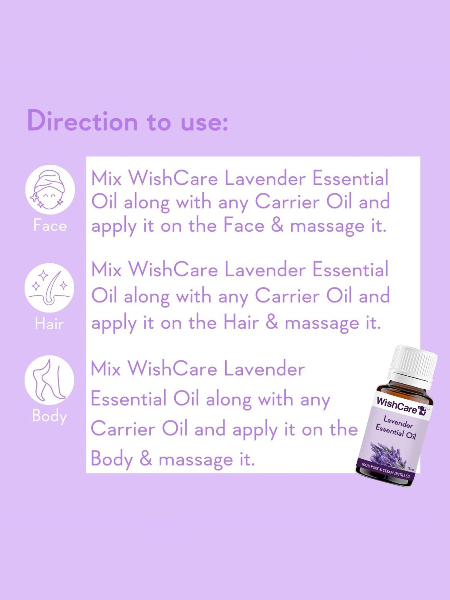 Wishcare Lavender Essential Oil - 15 ml