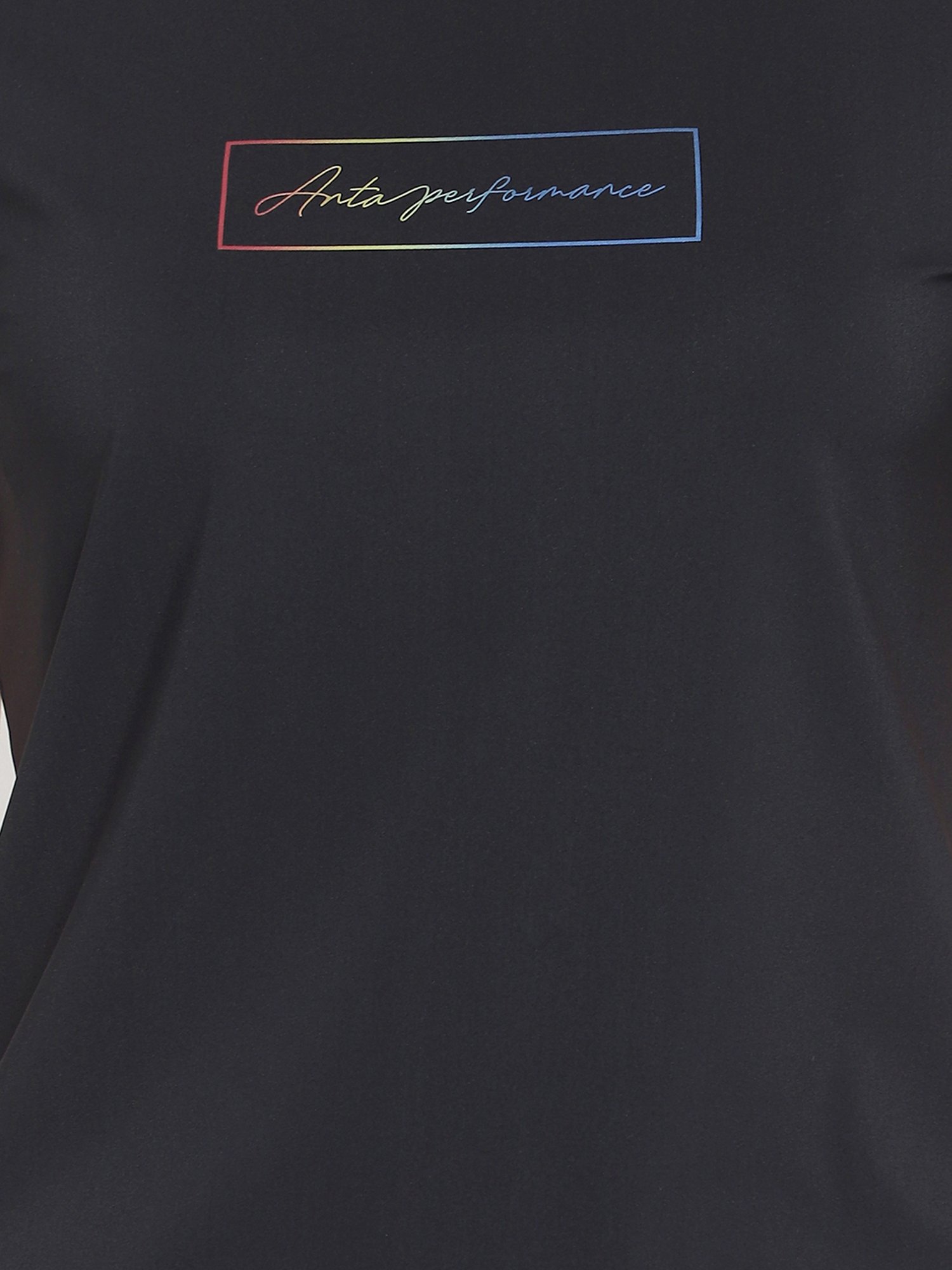 Anta Black Printed Sports T-Shirt