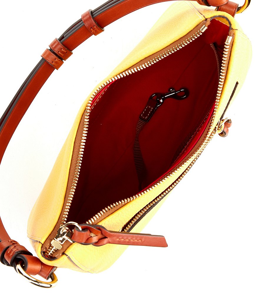 Dooney & Bourke Pebble Collection Small Kiley Leather Zip Top Hobo Bag