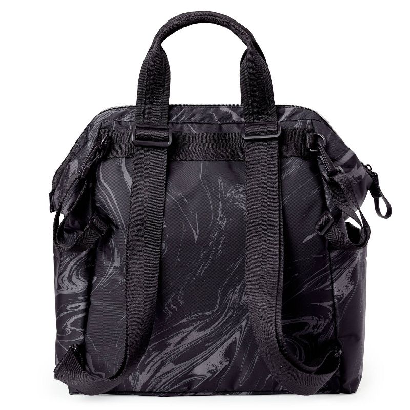 Skip Hop Mainframe Wide Open Diaper Bag Backpack - Black Marble