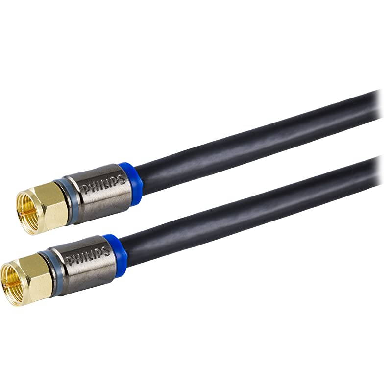 RG6 Quad Shield Coaxial Cable 6 ft inWall Rated Ideal for TV Antenna DVR Satellite Cable FType Connectors 3 Ghz Digital Black SWX9444B27