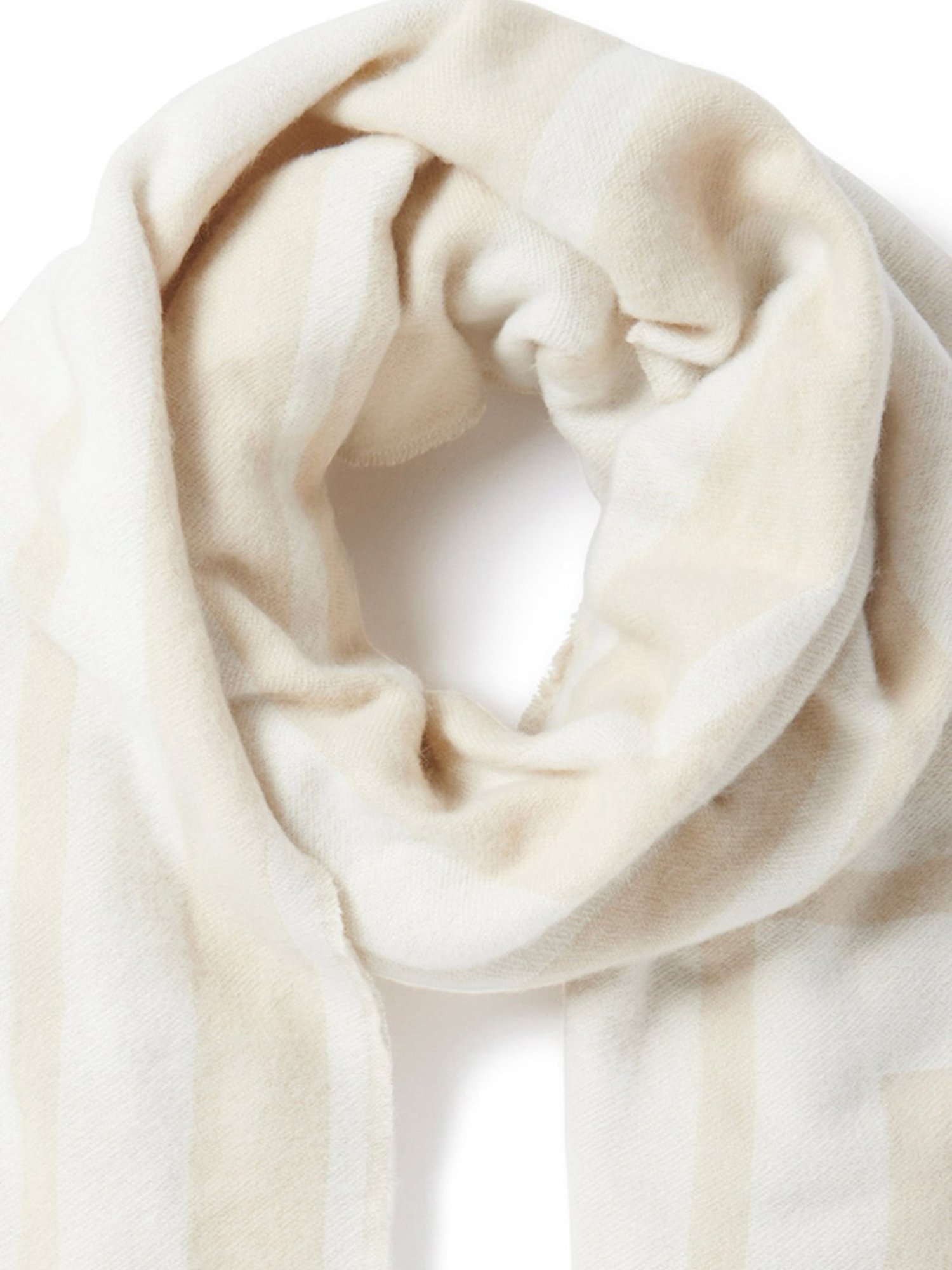 Forever New Cream Striped Scarf