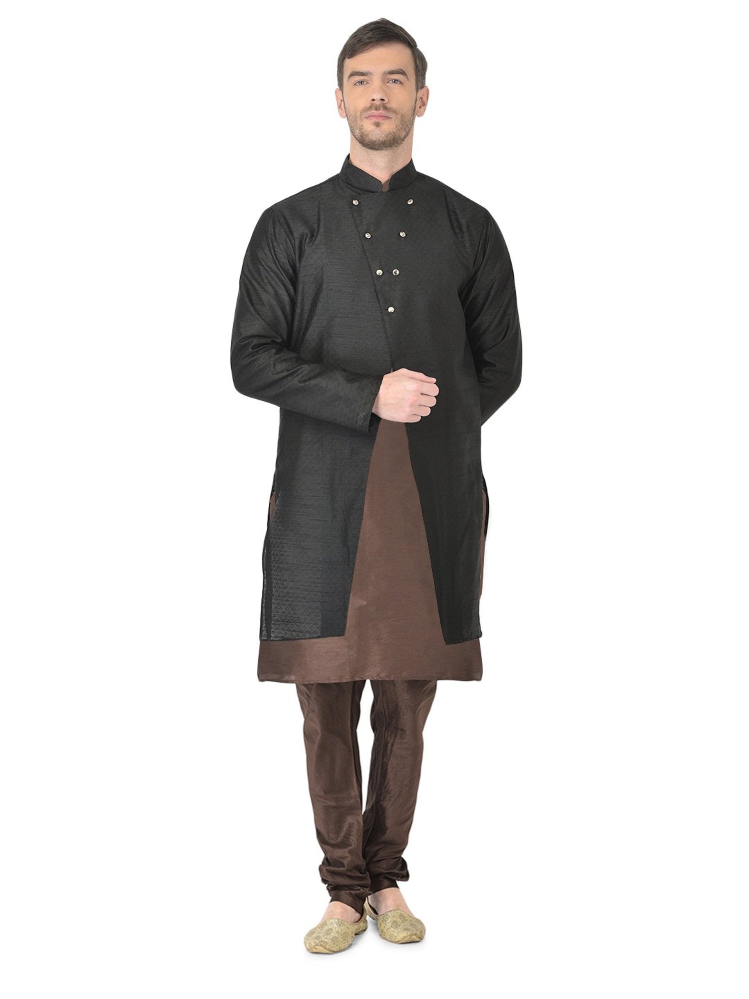 SG RAJASAHAB Multi Regular Fit Self Pattern Kurta Set