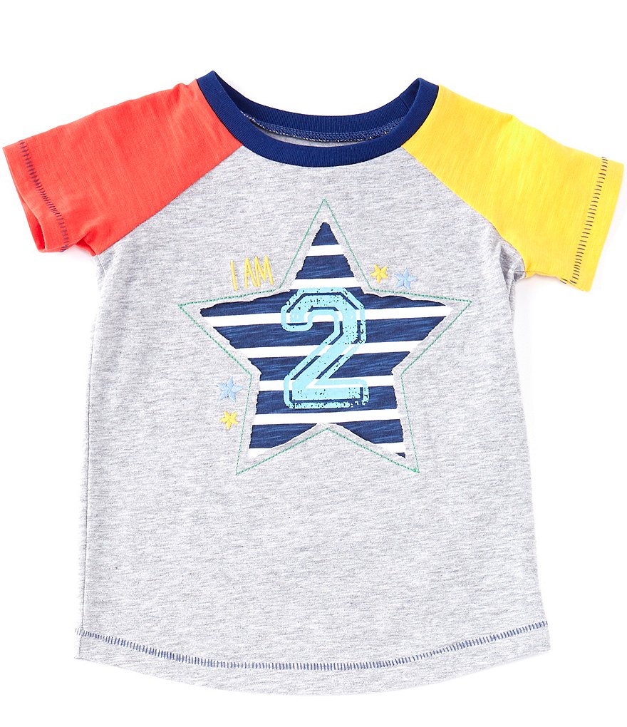 Mud Pie Little Boys 2T Short-Sleeve 2nd Birthday Slub-Jersey Tee