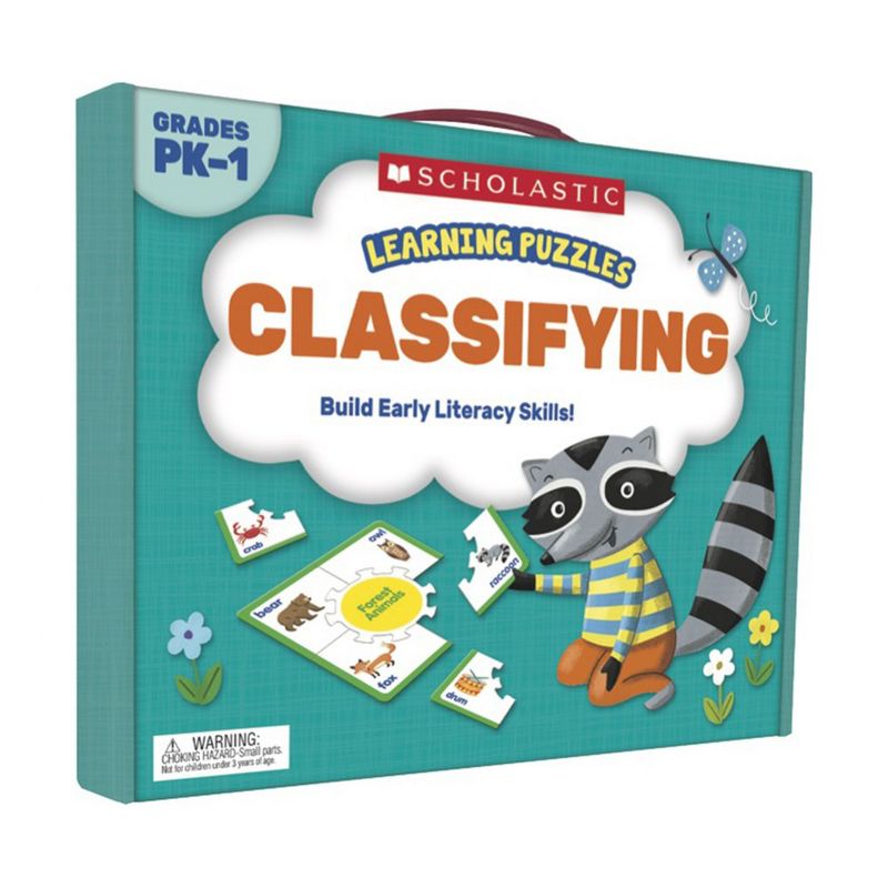 Scholastic Beginning To Read Puzzle Set - Vowels, Rhyming, Classifying and Sounds - Set of 4