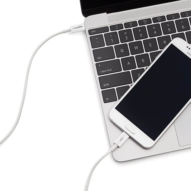USB TypeC to MicroB 20 Cable 6 Feet 18 Meters White 5Pack
