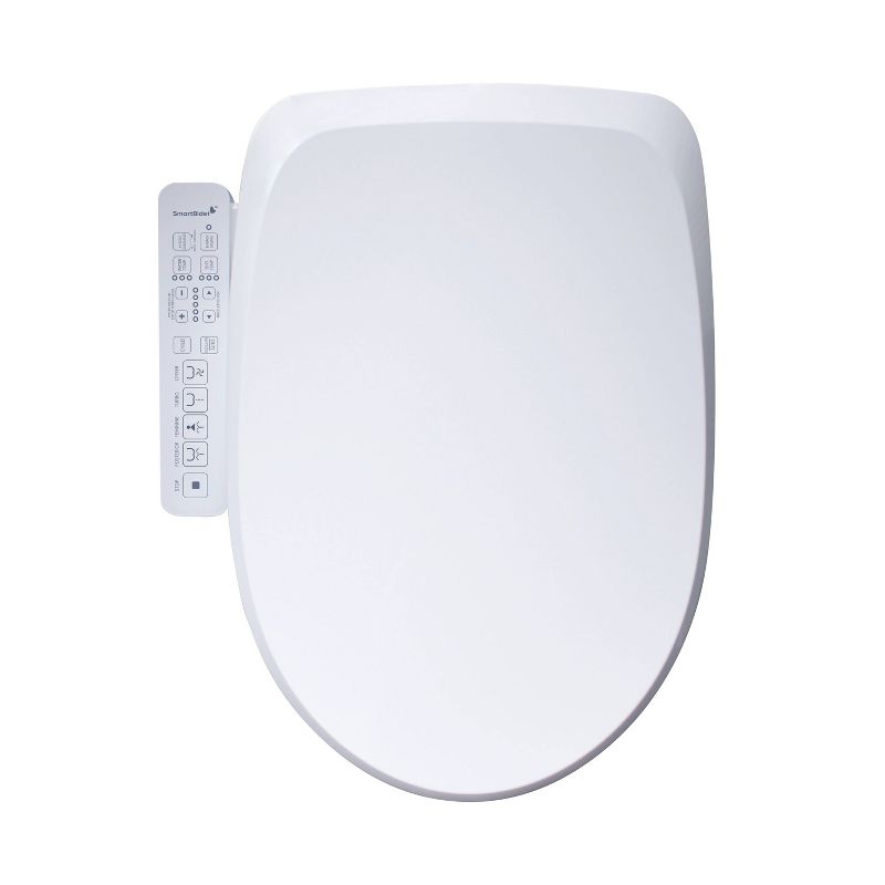 SB-2600 Electric Bidet Toilet Seat with Unlimited Heated Water and Touch Control Panel for Elongated Toilets White - SmartBidet