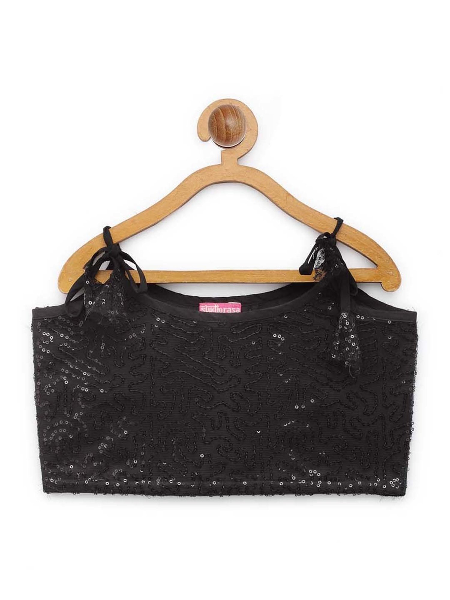 studiorasa Kids Black Embellished Top