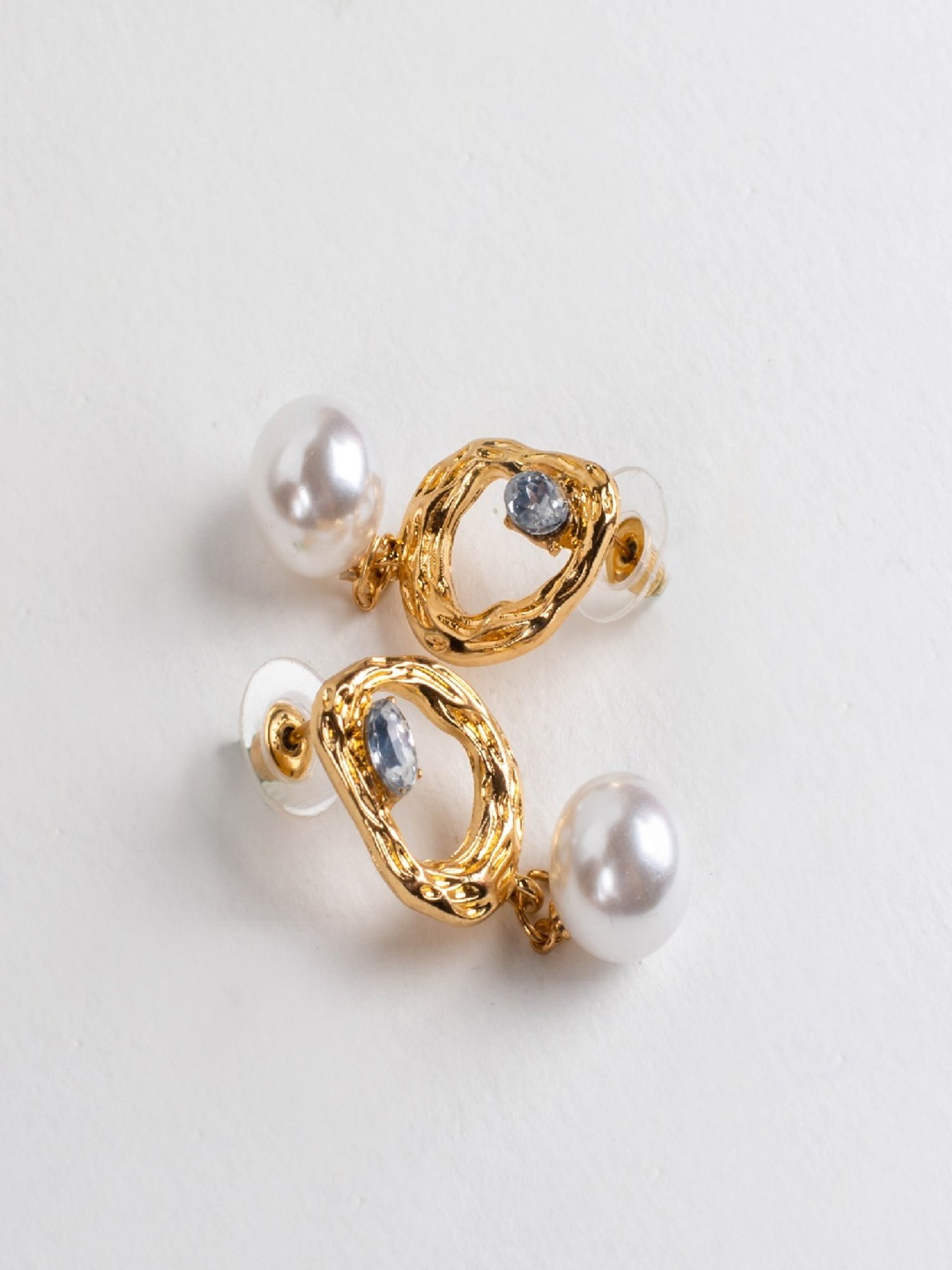 Jewelz Style Pearl Embellished Drop Earrings for Girls & Women