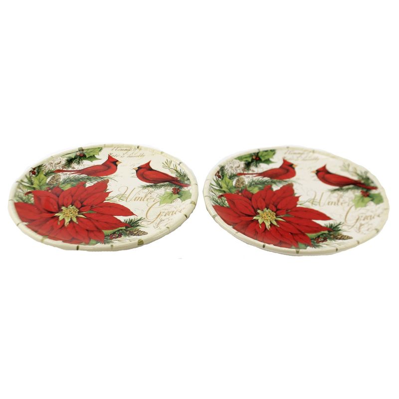 Blue Rose Polish Pottery Garland of Blue Dessert Plate