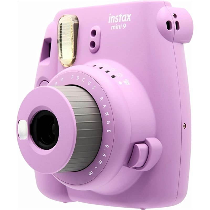 Mini 9 Instant Camera (Clear Purple) (Renewed)