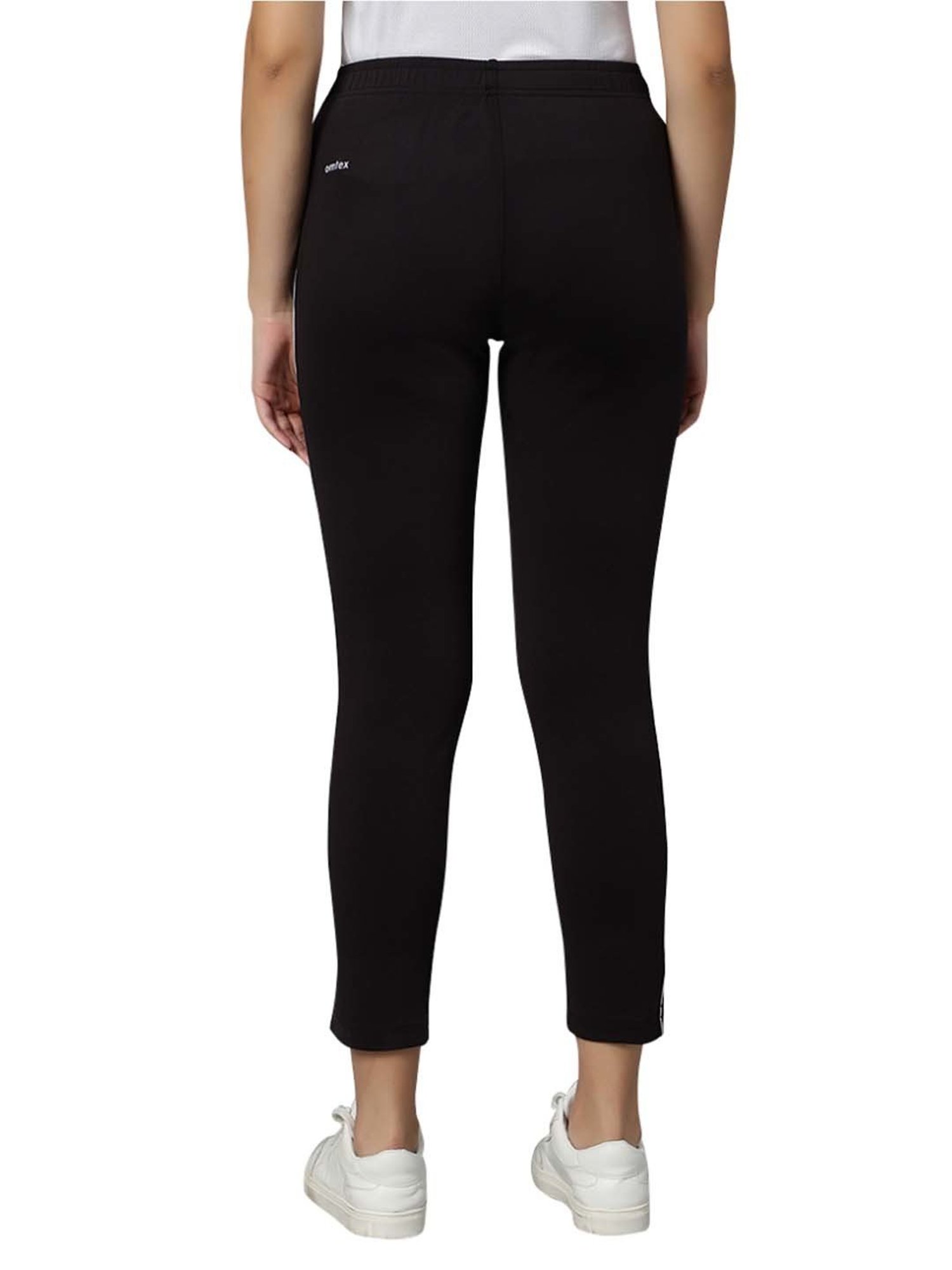 Omtex Black & Navy Mid Rise Sports Track Pants - Pack Of 2