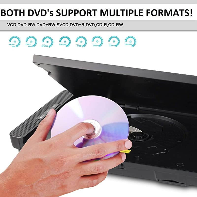 Hard Carrying Travel Storage Case, for DBPOWER 10.5" Portable DVD Player (Black-New Version)