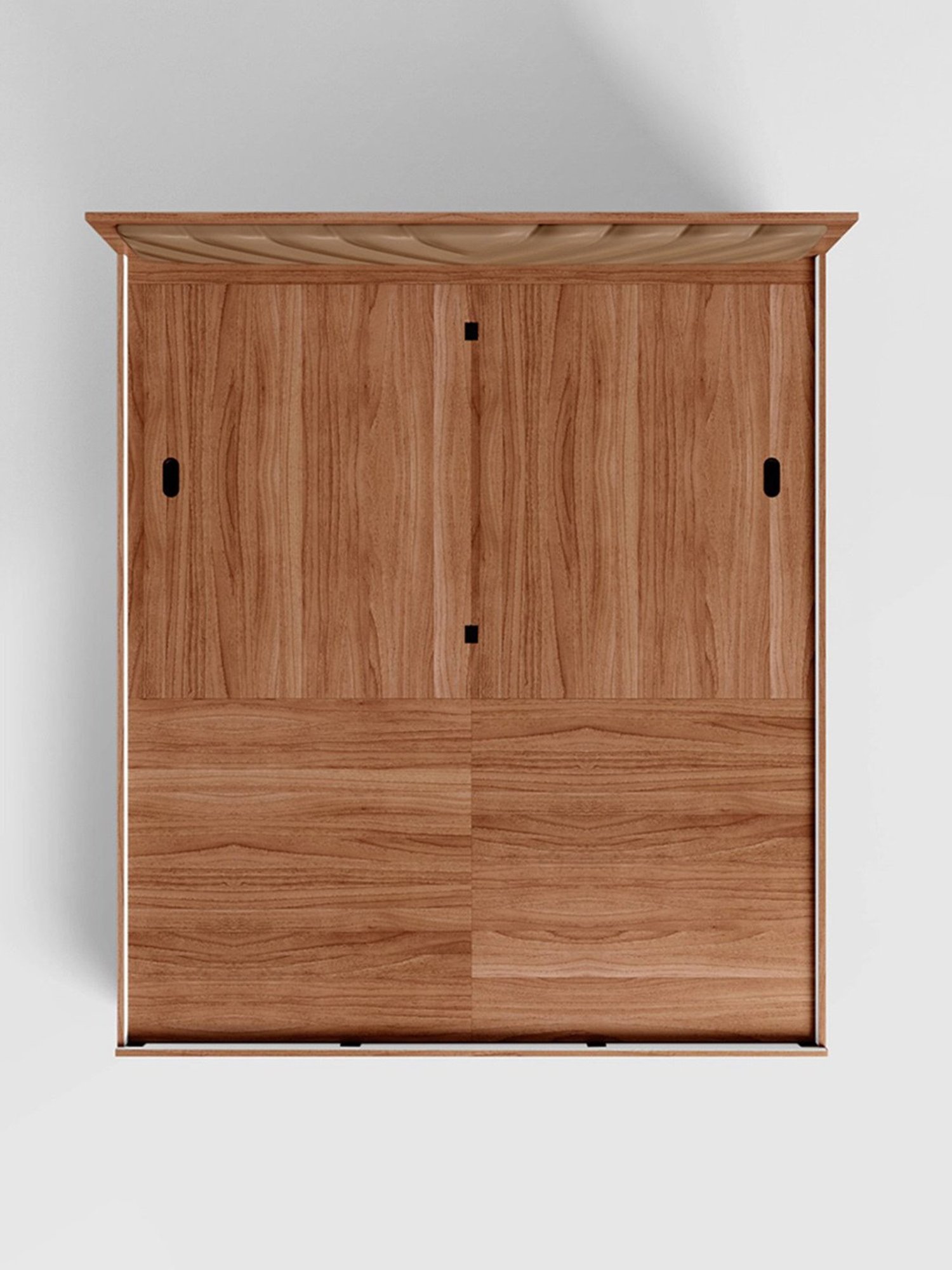 Godrej Interio Alina Walnut Engineered Wood Queen Bed